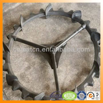 rice transplanter wheel with strong steel compositing base